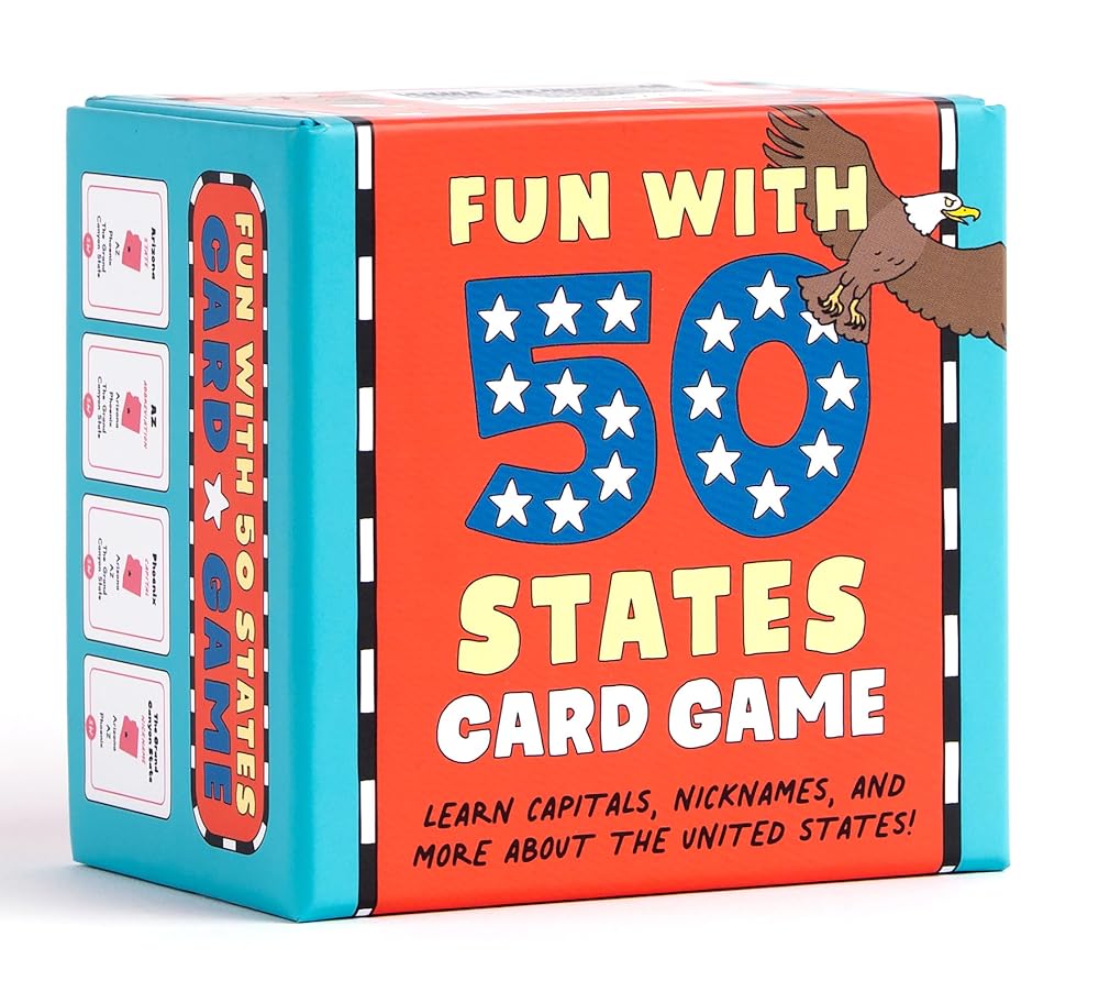 Fun with 50 States Card Game: Learn Capitals, Nicknames, and More about the United States! cover image